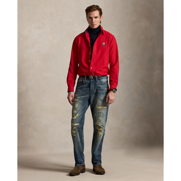 Polo Ralph Lauren クラシック フィット Polo ベア オックスフォード シャツ RL レッド 4