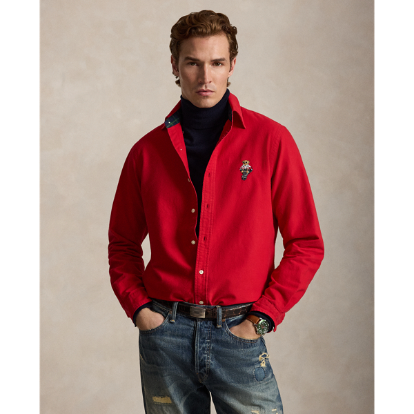 Polo Ralph Lauren クラシック フィット Polo ベア オックスフォード シャツ RL レッド 1