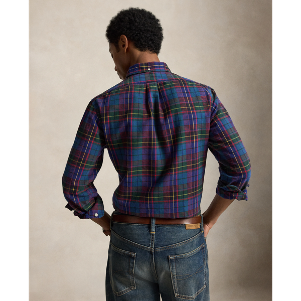 Classic Fit Plaid Brushed Oxford Shirt