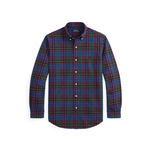 Classic Fit Plaid Brushed Oxford Shirt