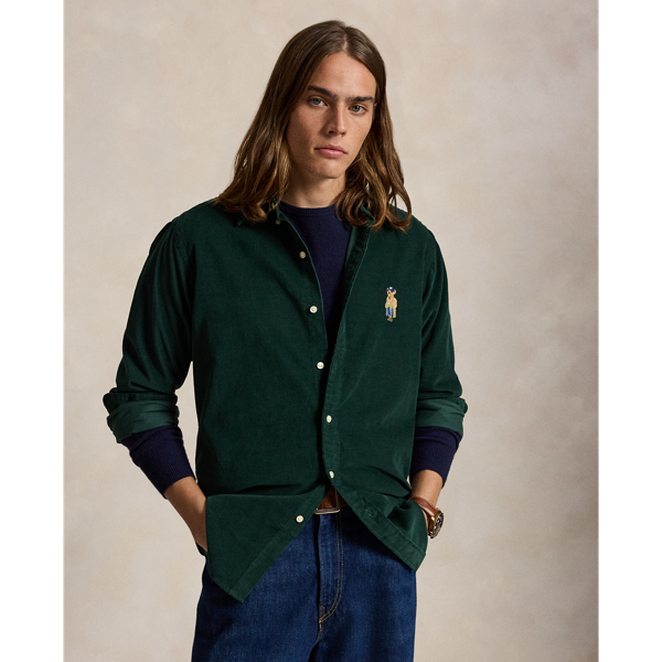 Classic Fit Polo Bear Corduroy Shirt