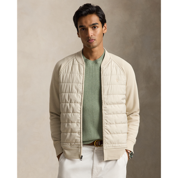 Stoneware Grey Hybrid Baseball Jacket Polo Ralph Lauren 1
