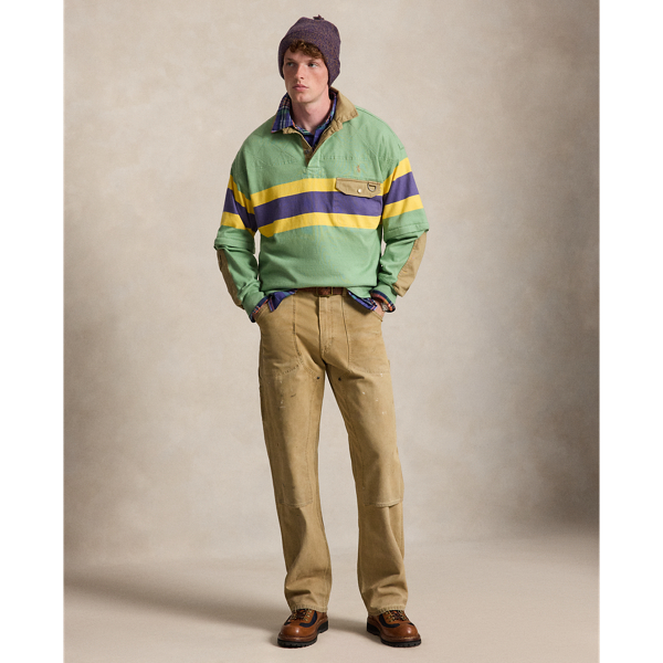 Relaxed Fit Convertible Rugby Shirt