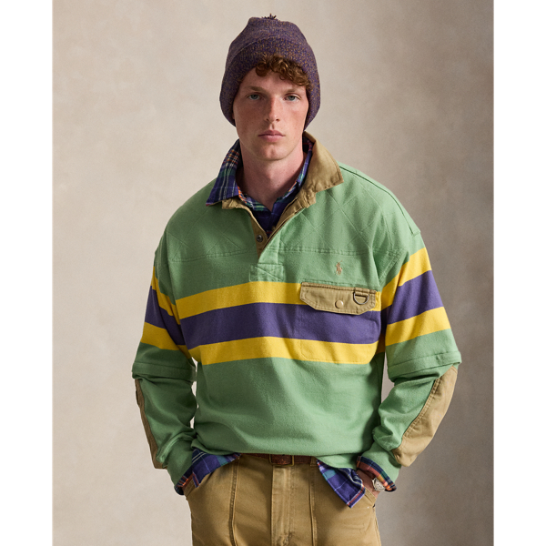 Relaxed Fit Convertible Rugby Shirt