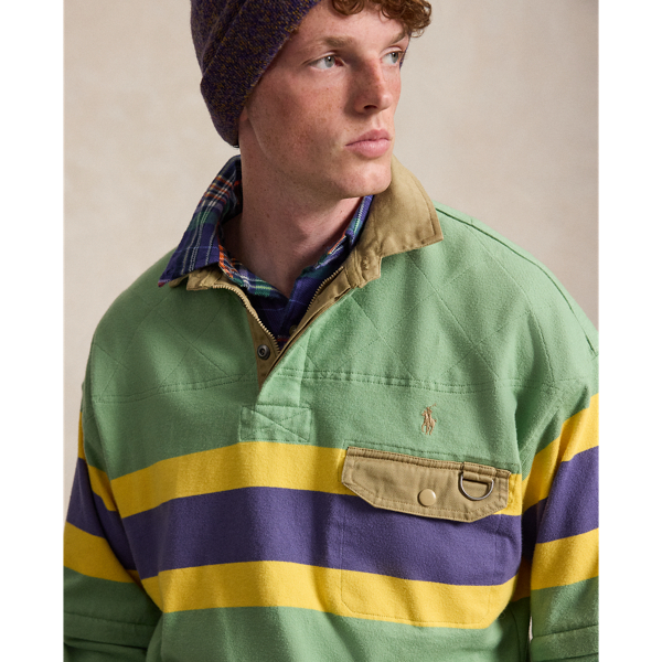 Relaxed Fit Convertible Rugby Shirt
