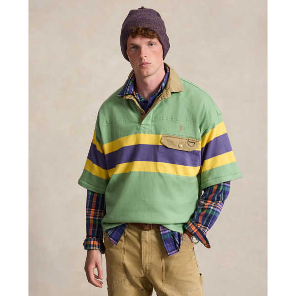 Relaxed Fit Convertible Rugby Shirt
