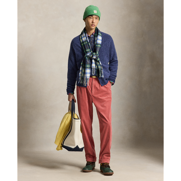 Suede-Patch Wool-Cashmere Jumper