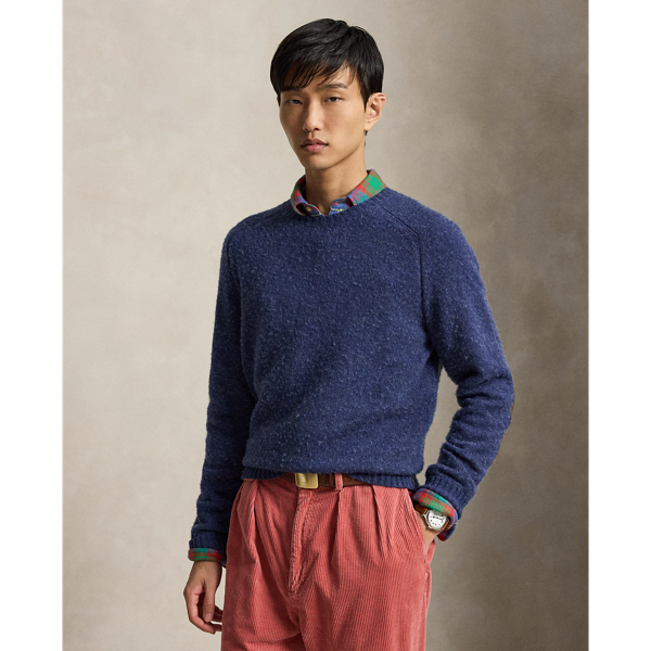 Suede-Patch Wool-Cashmere Jumper