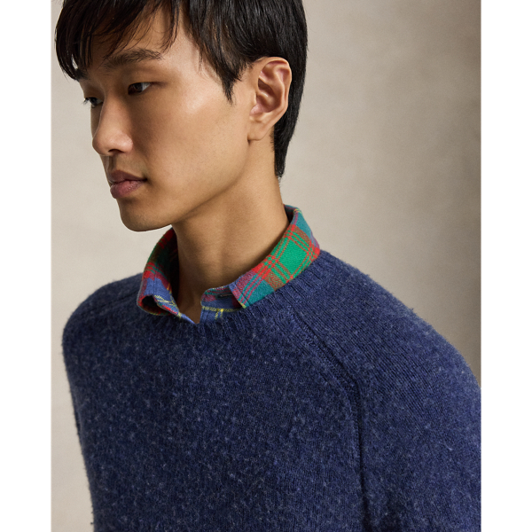 Suede-Patch Wool-Cashmere Jumper