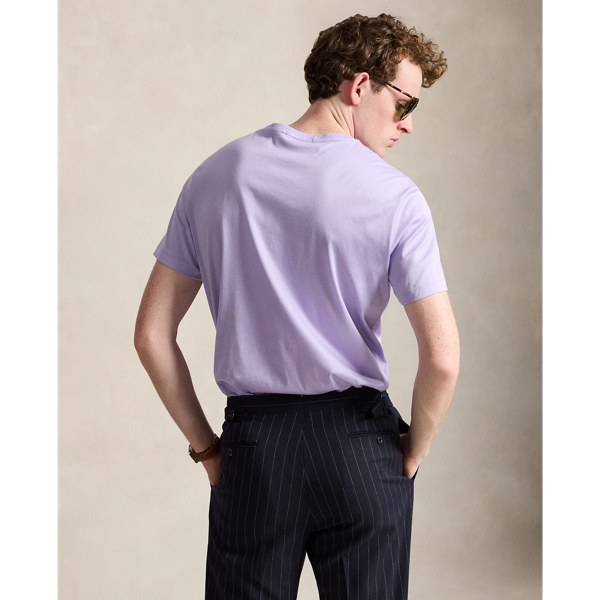 Powder Purple Standard Fit Lisle T-Shirt Polo Ralph Lauren 5