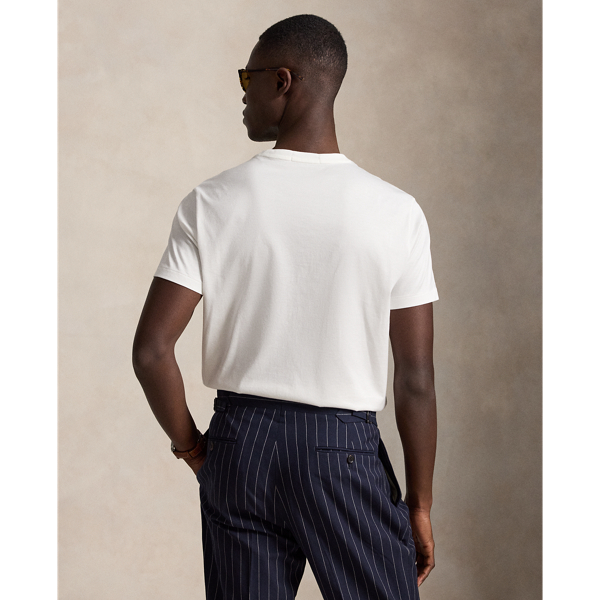 White Standard Fit Lisle T-Shirt Polo Ralph Lauren 5