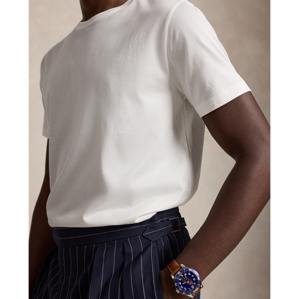 White Standard Fit Lisle T-Shirt Polo Ralph Lauren 6