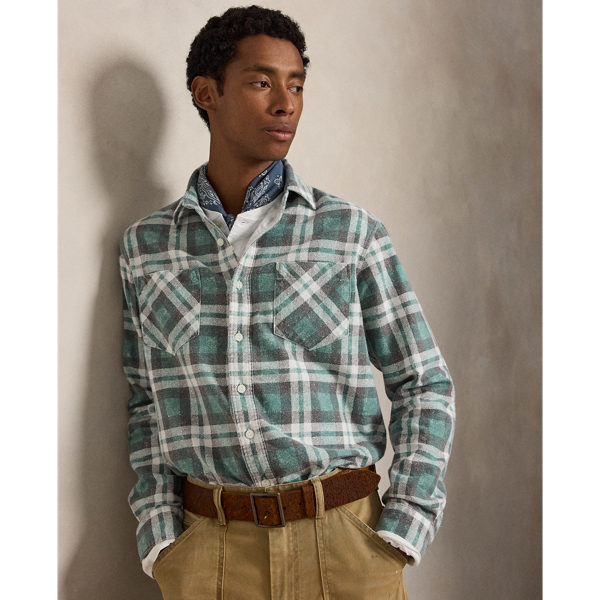 Camisa de flanela xadrez Classic Fit