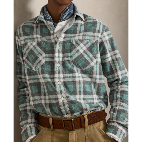 Camisa de flanela xadrez Classic Fit