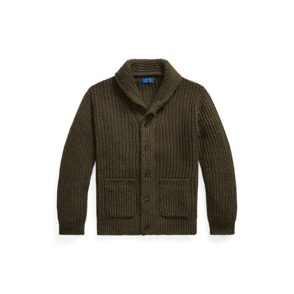 Wool-Blend Shawl Cardigan