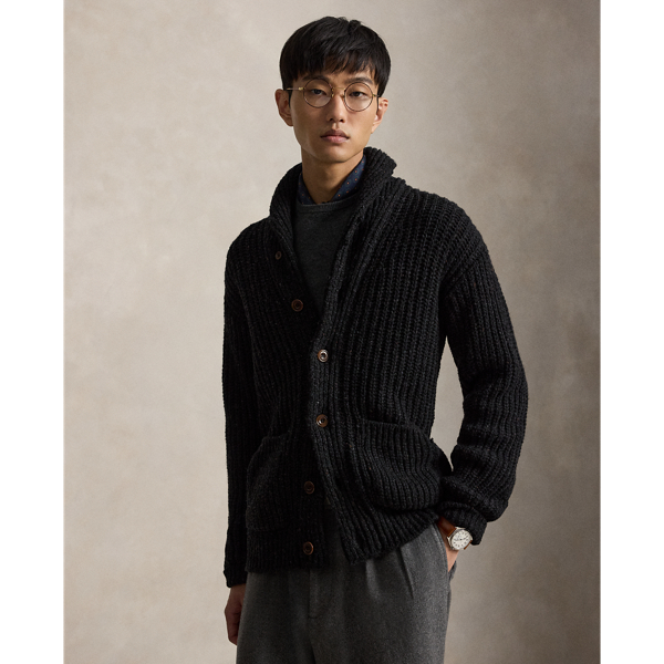 Wool-Blend Shawl Cardigan