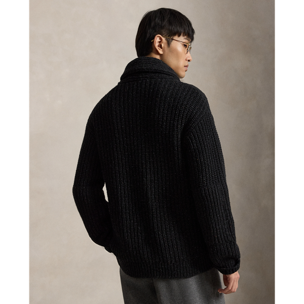 Wool-Blend Shawl Cardigan