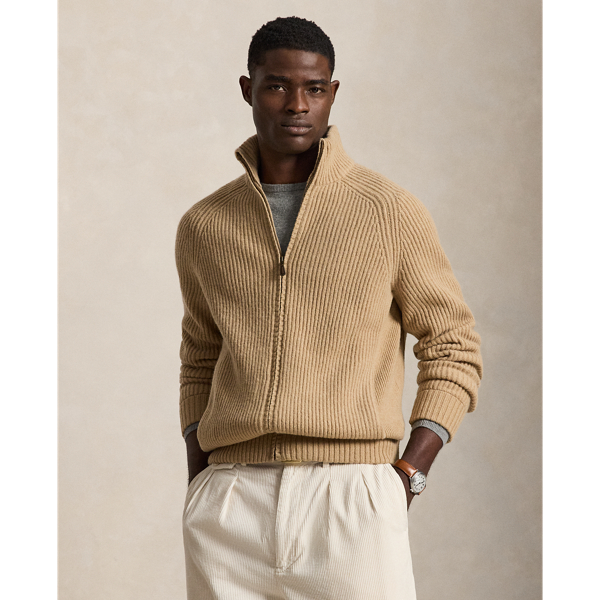 Wool-Cashmere Full-Zip Jumper
