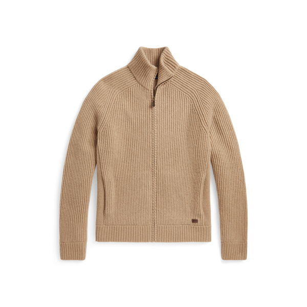Maglia lana e cashmere con cerniera