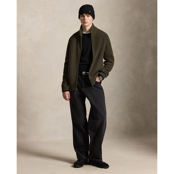 Wool-Cashmere Full-Zip Jumper