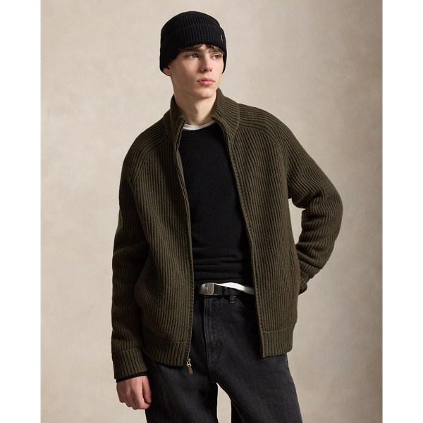Wool-Cashmere Full-Zip Jumper