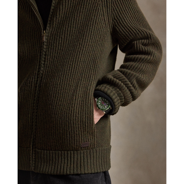 Wool-Cashmere Full-Zip Jumper