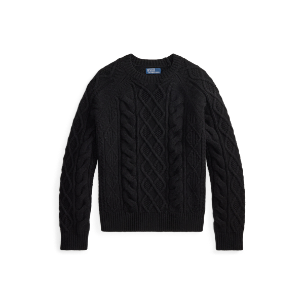 Polo Black Aran-Knit Wool-Alpaca Sweater Polo Ralph Lauren 2