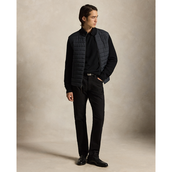 Hybrid Full-Zip Mockneck Sweater