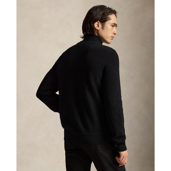 Hybrid Full-Zip Mockneck Sweater