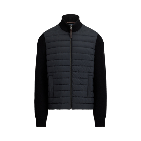 Hybrid Full-Zip Mockneck Sweater