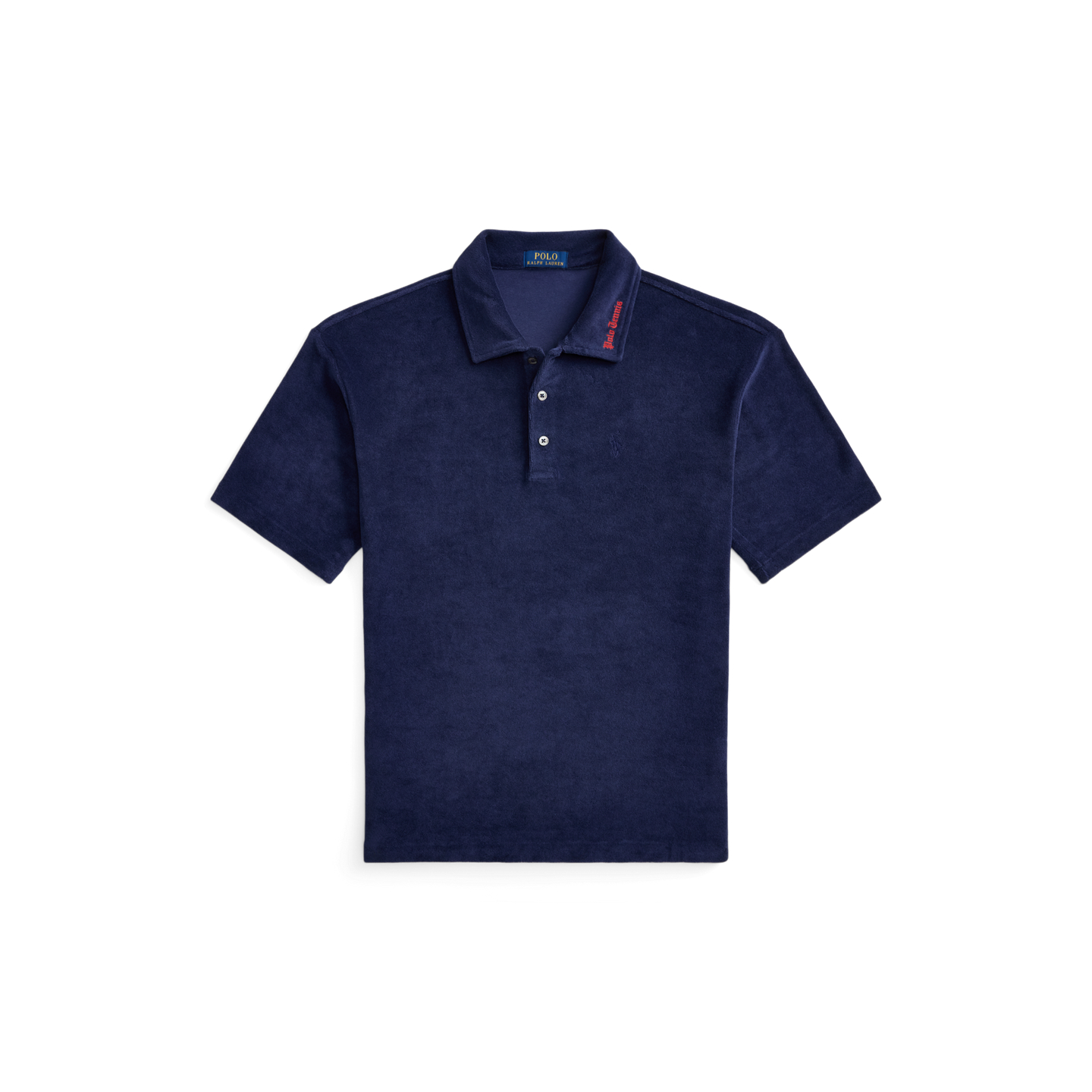 Мужская махровая рубашка-поло Ralph Lauren свободного кроя, цвет: Тёмно-синий — фото 4