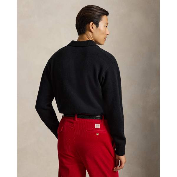 Relaxed-Fit Logo-Wollpullover mit Alpaka