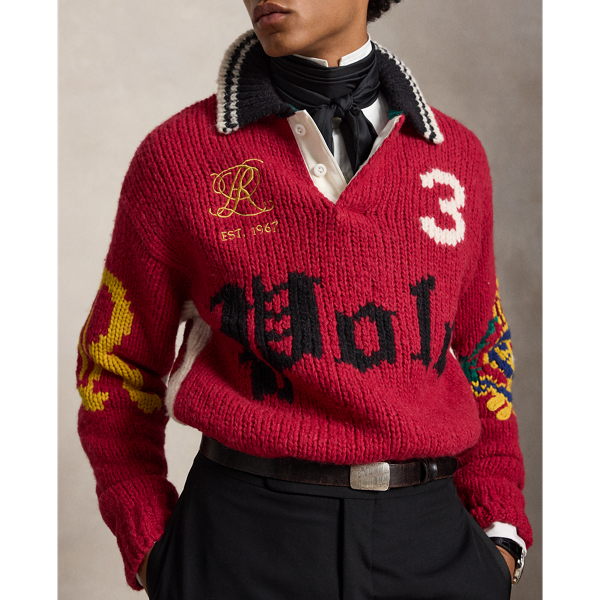 Relaxed Fit Polo-Collar Jumper