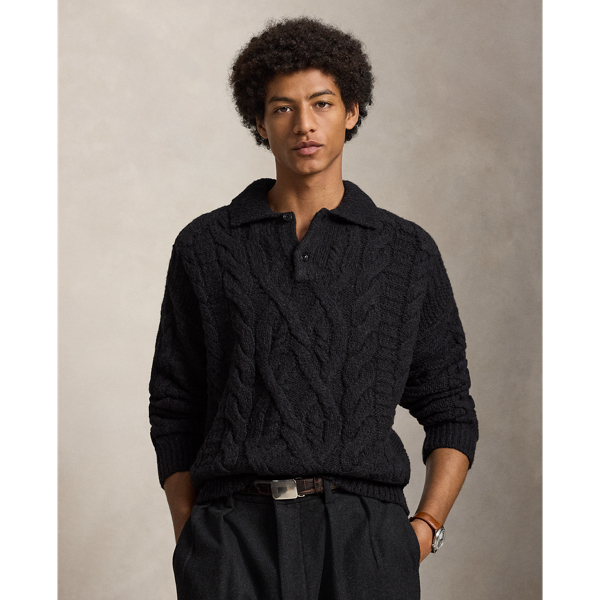 Aran-Knit Wool-Alpaca Jumper