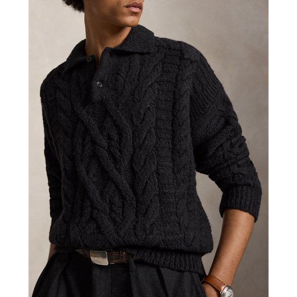 Aran-Knit Wool-Alpaca Jumper