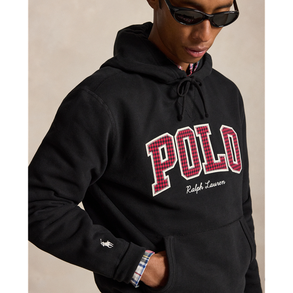 The RL Fleece Plaid-Logo Hoodie