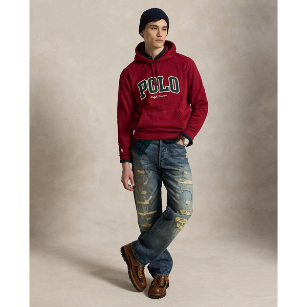 The RL Fleece Plaid-Logo Hoodie