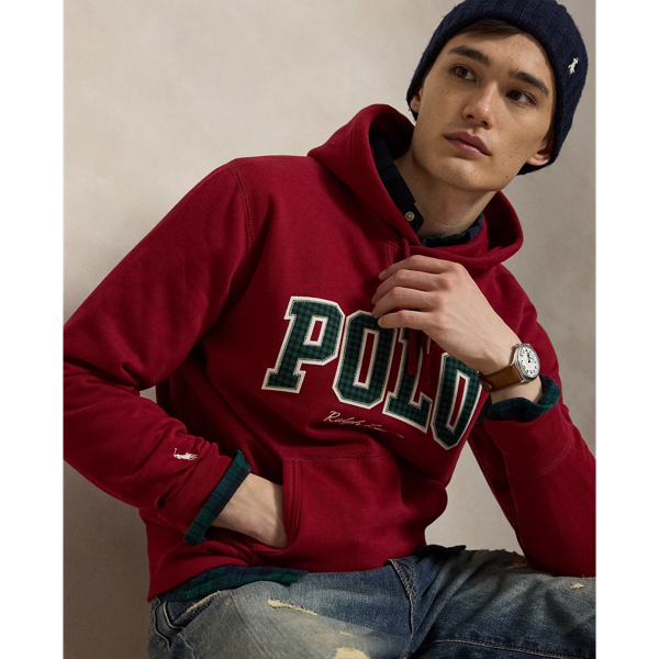 The RL Fleece Plaid-Logo Hoodie