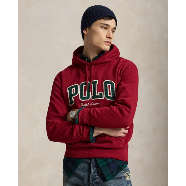 The RL Fleece Plaid-Logo Hoodie