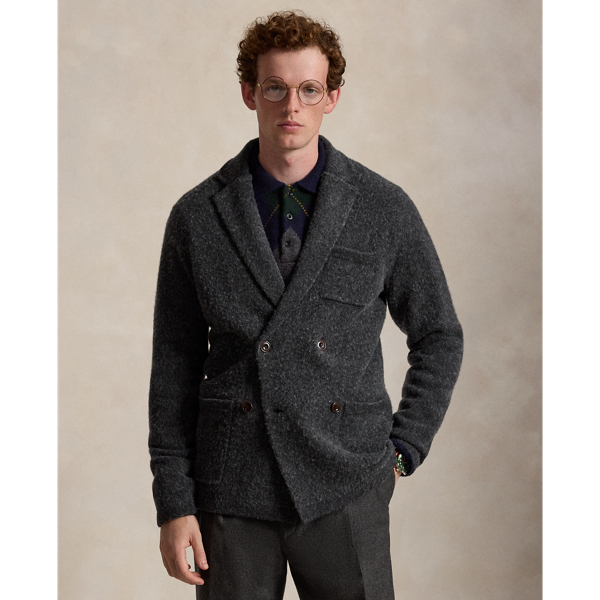 Cardigan blazer en laine et cachemire