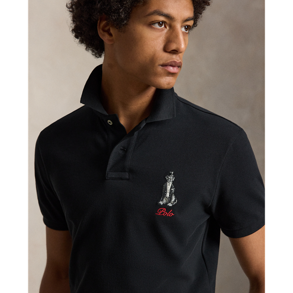 Custom Slim Fit Dog-Embroidered Polo