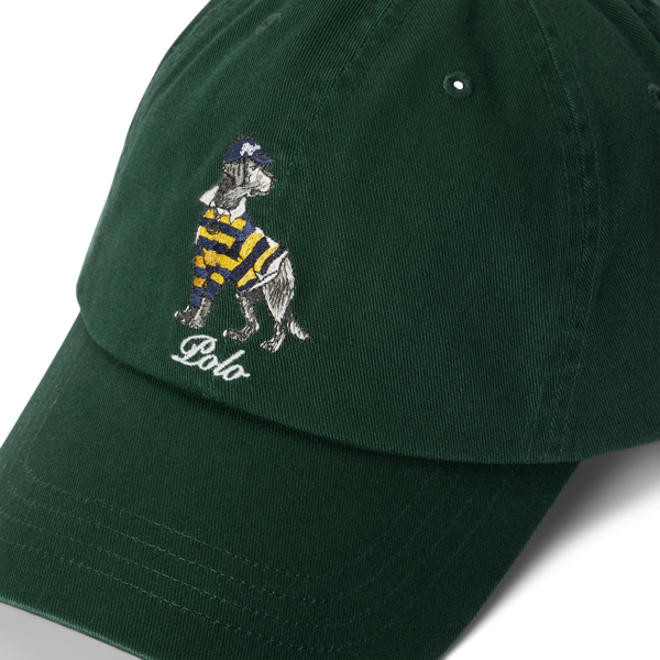 Polo Ralph Lauren 도그 임브로이더 트윌 볼 캡 빈티지 파인 3