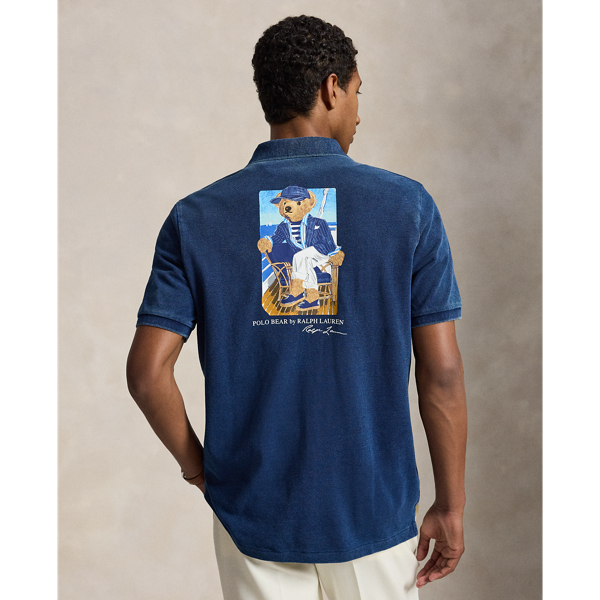 Newport Bear/Indigo Classic Fit Polo Bear Mesh Polo Shirt Polo Ralph Lauren 5