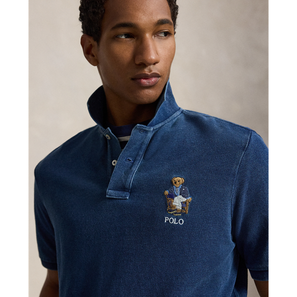 Newport Bear/Indigo Classic Fit Polo Bear Mesh Polo Shirt Polo Ralph Lauren 6