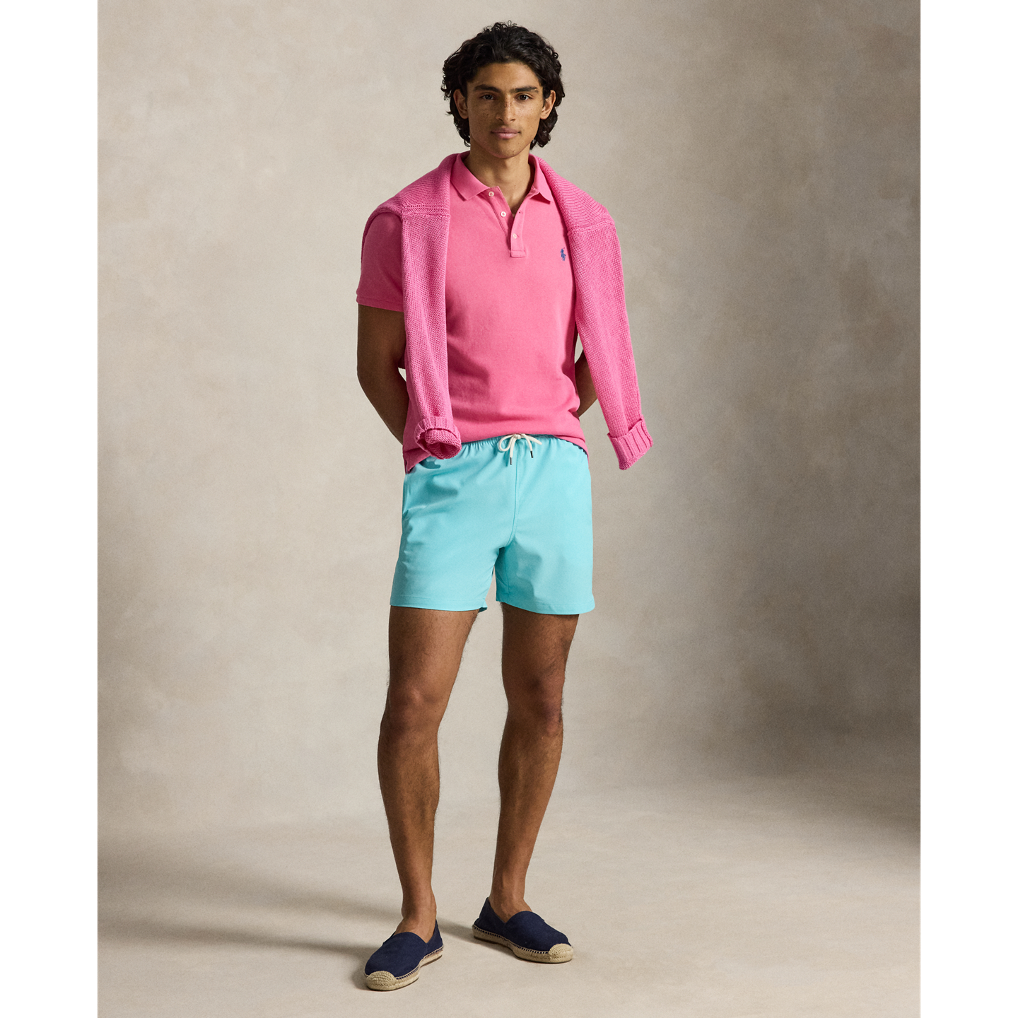 Плавки для мужчин, с подкладкой, сетка — Ralph Lauren, цвет: Синий — фото 4