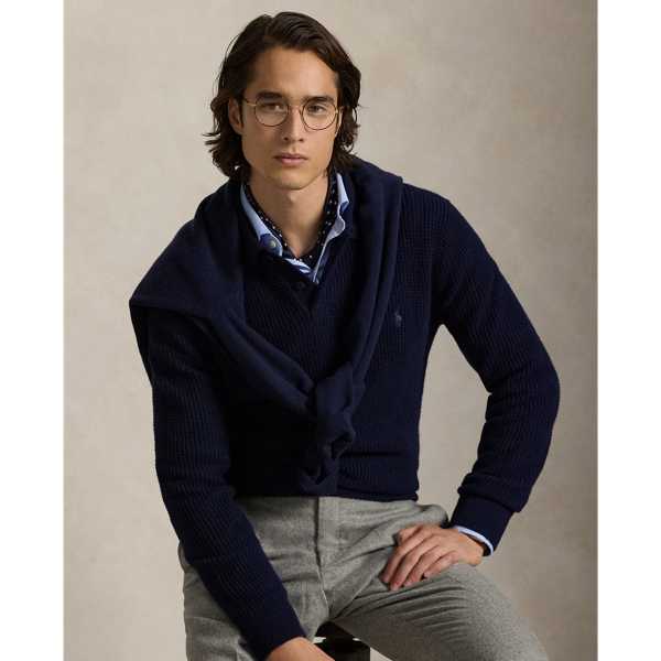 Wool-Cotton Polo Collar Jumper