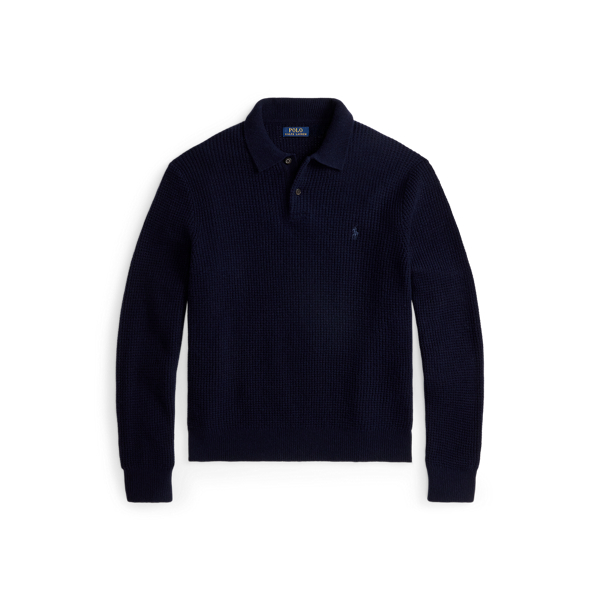 Wool-Cotton Polo Collar Jumper