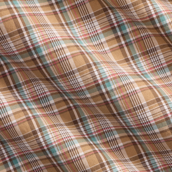 Camisa de popelina em xadrez Custom fit