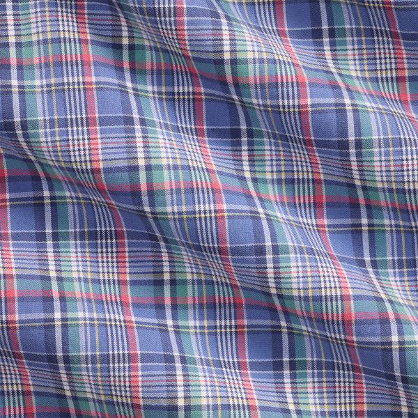 Camicia in popeline scozzese Custom-Fit