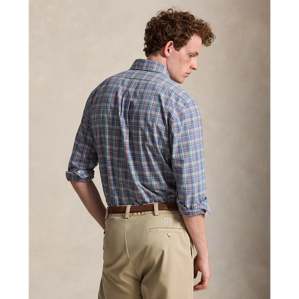 Camicia in popeline scozzese Custom-Fit